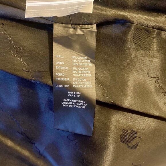 Karl Lagerfeld Paris Black Trench Coat Woman's Size S - Picture 12 of 12